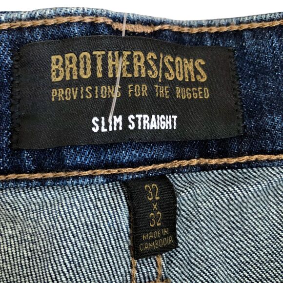 Brothers and Sons Men's Slim Straight Stretch Denim Jeans - New Size 32x32 - Picture 3 of 11
